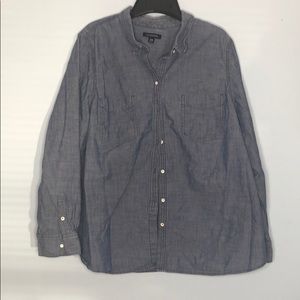 Lands End Chambray/denim button down  shirt 22W